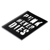 Carnet Citation de musique Punk Never Dies (Côté gauche)