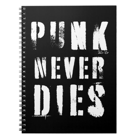 Carnet Citation de musique Punk Never Dies (Devant)