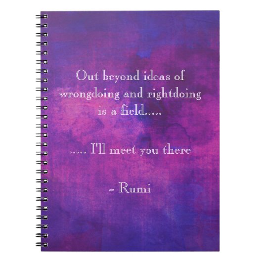 Carnet Citation de Rumi inspirée sur l'Abstrait pourpre (Devant)