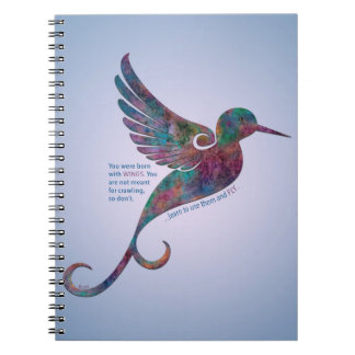 Carnet Citation de Rumi "vous étiez nés avec des ailes "