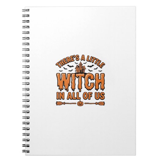 Carnet Citation de sorcière d'Halloween Design vectoriel (Devant)