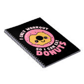 Carnet Citation de sport drôle Kawaii Donuts (Côté Droit)