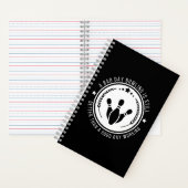Carnet Citation de travail de bowling drôle (À l'intérieur)