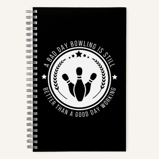 Carnet Citation de travail de bowling drôle (Recto)