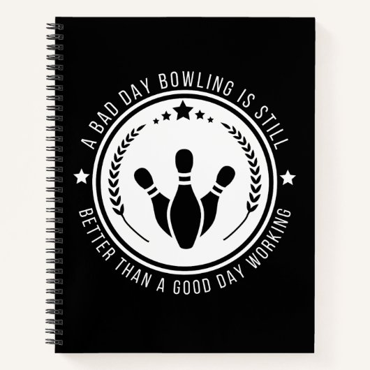 Carnet Citation de travail de bowling drôle (Devant)