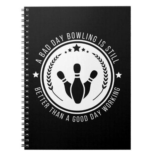 Carnet Citation de travail de bowling drôle (Devant)