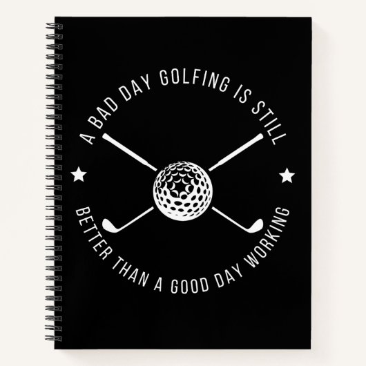 Carnet Citation de travail de golf amusant (Devant)