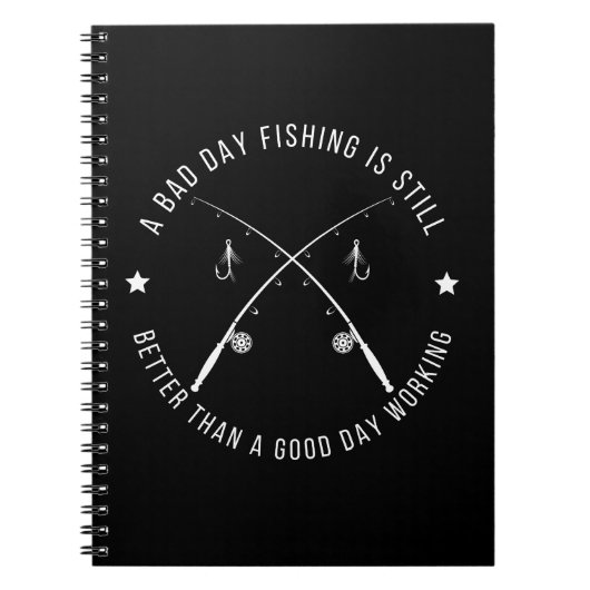 Carnet Citation de travail drôle de pêche (Devant)
