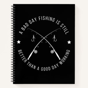 Carnet Citation de travail drôle de pêche
