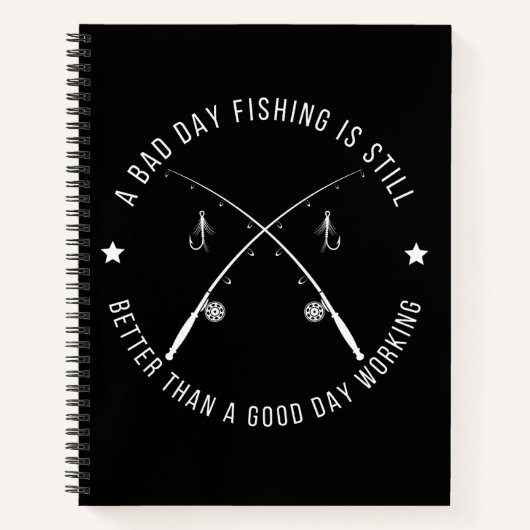 Carnet Citation de travail drôle de pêche (Devant)