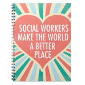 Carnet Citation de travail social inspirationnel Coeur Co (Devant)