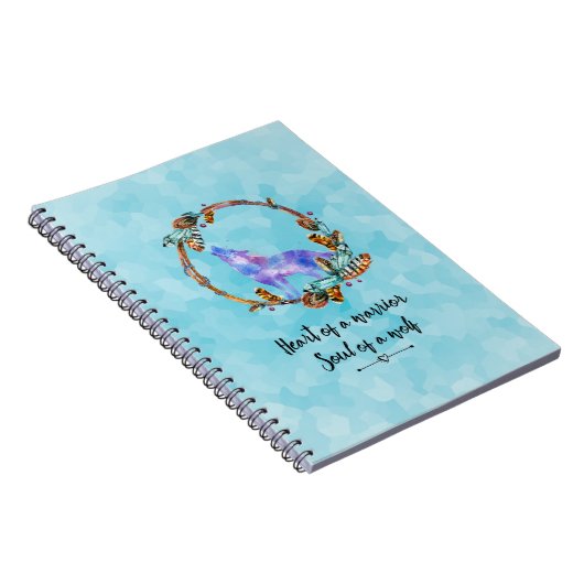 Carnet Citation de typographie à l'aquarelle Wolf Boho St (Côté Droit)