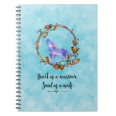 Carnet Citation de typographie à l'aquarelle Wolf Boho St (Devant)