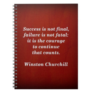 Carnet Citation de Winston Churchill ; Succès
