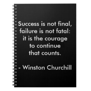 Carnet Citation de Winston Churchill ; Succès