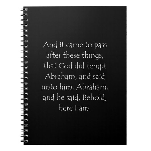 Carnet Citation d'écriture Genèse 22 1 (Devant)