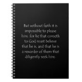Carnet Citation d'écriture Hébreux 11 6 (Devant)