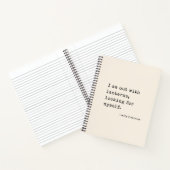 Carnet Citation d'Emily Dickinson Rétro Machine à Écrire (Intérieur)