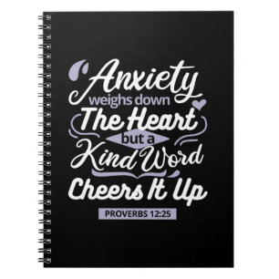 Carnet Citation d'encouragement chrétien – Anxiété et gen