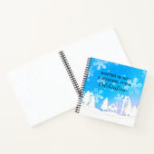 Carnet Citation d'hiver Blue White Snow House Snowflakes (Intérieur)