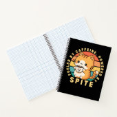 Carnet Citation drôle de café d'animal de chat mignon rét (Intérieur)