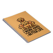Carnet Citation drôle de chien gâté illustration canapé (Côté Droit)