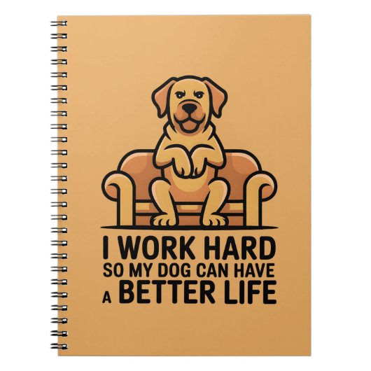Carnet Citation drôle de chien gâté illustration canapé (Devant)