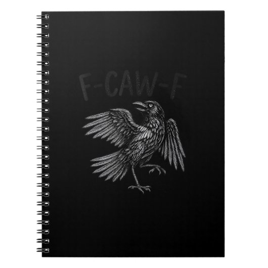 Carnet Citation drôle de corbeau Raven F-Caw-F (Devant)