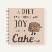 Carnet Citation drôle de gâteau au chocolat (Devant)
