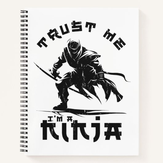 Carnet Citation drôle de ninja (Devant)