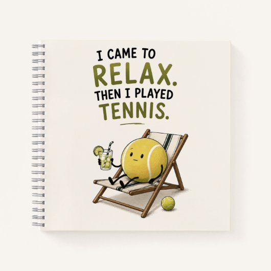 Carnet Citation drôle de tennis (Devant)