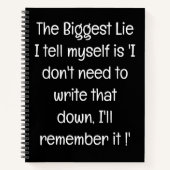 Carnet Citation drôle pour les gens oublieux à faire List (Devant)