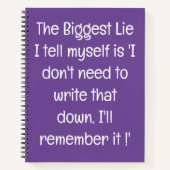 Carnet Citation drôle pour les gens oublieux à faire List (Devant)