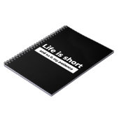 Carnet Citation drôle sur la vie courte (Côté gauche)
