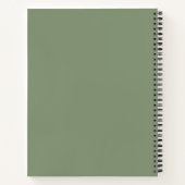 Carnet Citation drôle sur le manque de café Vert sauge bl (Dos)