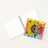 Carnet Citation et tournesol tiré à la main (Intérieur)