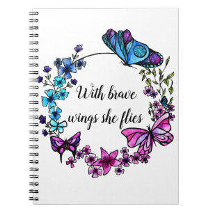 Carnet Citation faite sur commande de papillon et de