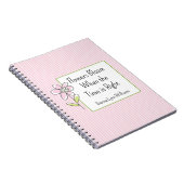 Carnet Citation Florale Inspirationnelle Rose Monogramme (Côté Droit)
