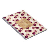 Carnet Citation florale rose crème (Côté Droit)