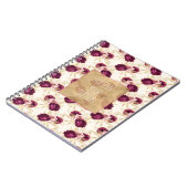 Carnet Citation florale rose crème (Côté gauche)