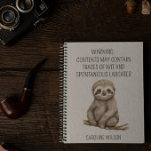 Carnet Citation Fun Sloth Nom personnalisé Cute Unique