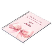 Carnet Citation inspirante arc rose (Côté gauche)