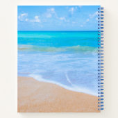 Carnet Citation inspirante avec scène de plage tropicale (Dos)