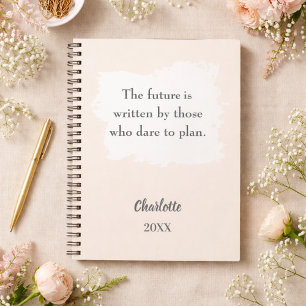 Carnet Citation inspirante crème beige