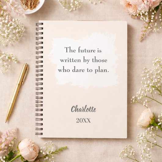 Carnet Citation inspirante crème beige
