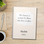 Carnet Citation inspirante crème beige