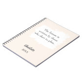Carnet Citation inspirante crème beige (Côté gauche)
