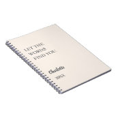 Carnet Citation inspirante crème beige écriture (Côté Droit)