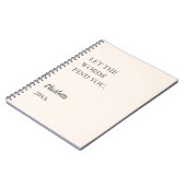 Carnet Citation inspirante crème beige écriture (Côté gauche)