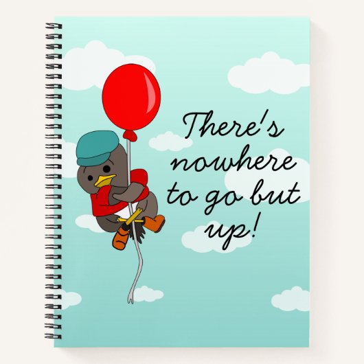 Carnet Citation inspirante de Ballons de pingouin mignon (Devant)